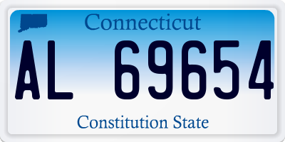 CT license plate AL69654