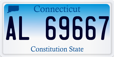 CT license plate AL69667