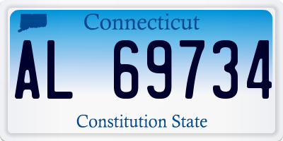 CT license plate AL69734