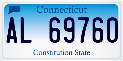 CT license plate AL69760