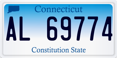 CT license plate AL69774