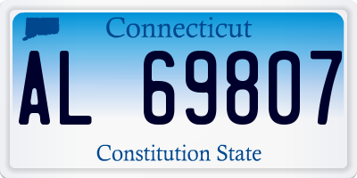 CT license plate AL69807