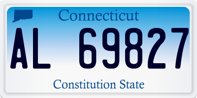 CT license plate AL69827