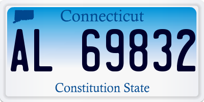 CT license plate AL69832