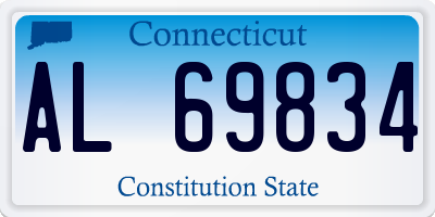 CT license plate AL69834