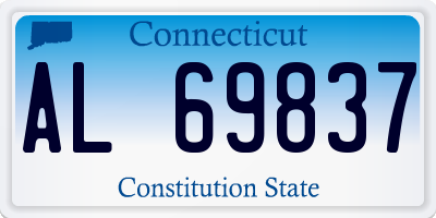 CT license plate AL69837