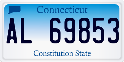 CT license plate AL69853