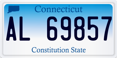 CT license plate AL69857