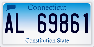 CT license plate AL69861