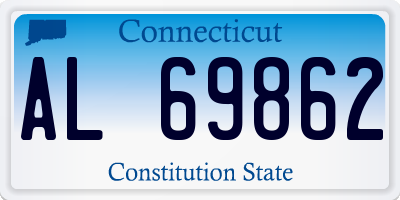 CT license plate AL69862