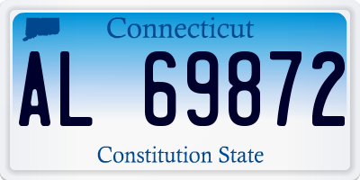 CT license plate AL69872