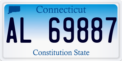 CT license plate AL69887