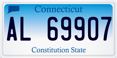 CT license plate AL69907