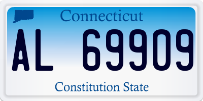 CT license plate AL69909