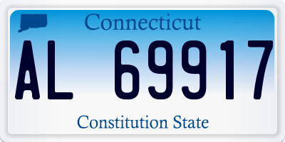 CT license plate AL69917