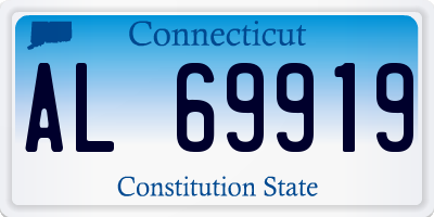 CT license plate AL69919