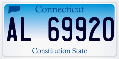 CT license plate AL69920