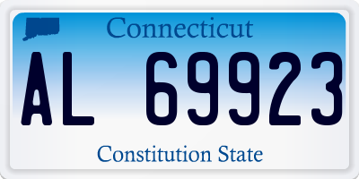 CT license plate AL69923