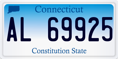 CT license plate AL69925