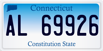 CT license plate AL69926