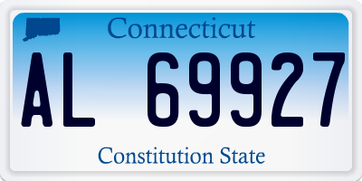 CT license plate AL69927