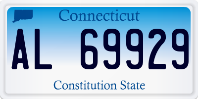CT license plate AL69929