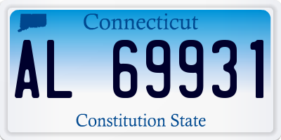 CT license plate AL69931