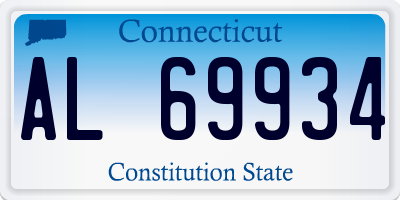 CT license plate AL69934