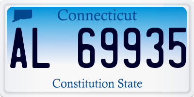 CT license plate AL69935