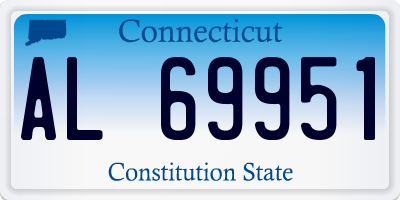 CT license plate AL69951