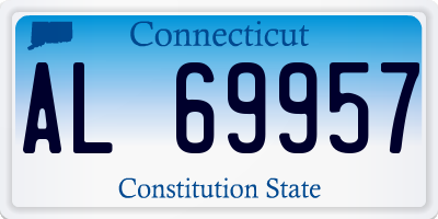 CT license plate AL69957