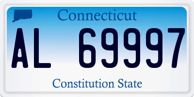 CT license plate AL69997