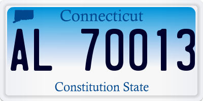 CT license plate AL70013