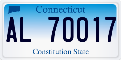 CT license plate AL70017