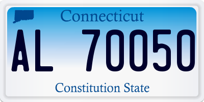 CT license plate AL70050