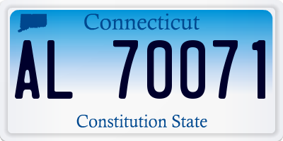 CT license plate AL70071