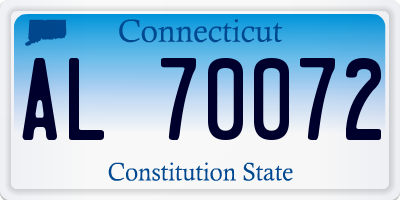 CT license plate AL70072