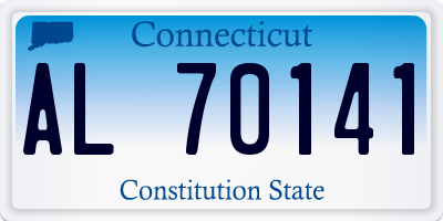 CT license plate AL70141
