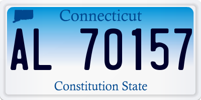 CT license plate AL70157