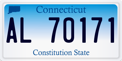 CT license plate AL70171