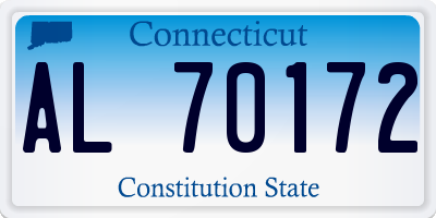 CT license plate AL70172