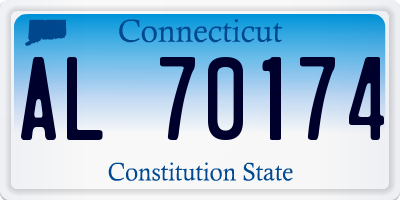CT license plate AL70174
