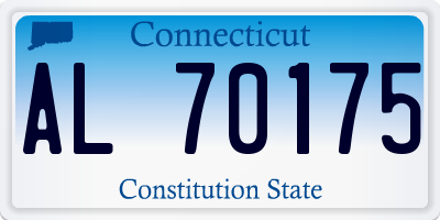 CT license plate AL70175