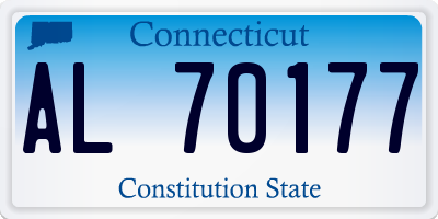 CT license plate AL70177