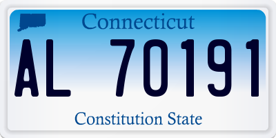 CT license plate AL70191