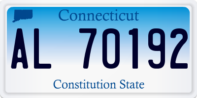 CT license plate AL70192