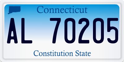 CT license plate AL70205