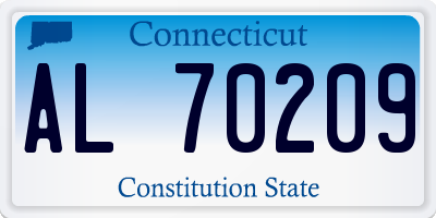 CT license plate AL70209