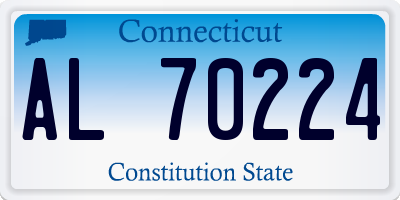 CT license plate AL70224