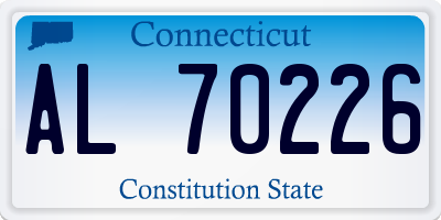 CT license plate AL70226